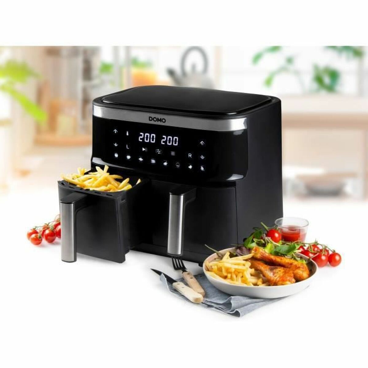 Fritadeira de Ar DOMO Preto 2850 W 8 L